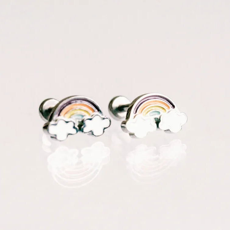 Rainbow Flat Back Earrings