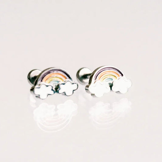Rainbow Flat Back Earrings