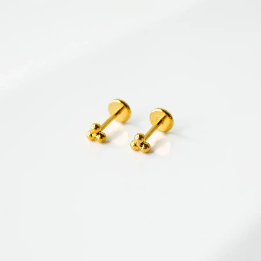 Tiny Trio Flat Back Earring