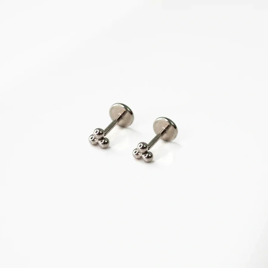 Tiny Trio Flat Back Earring