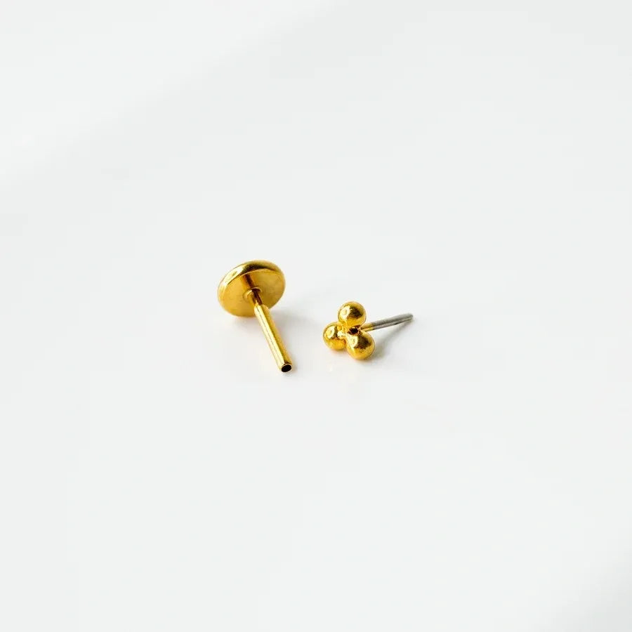 Tiny Trio Flat Back Earring