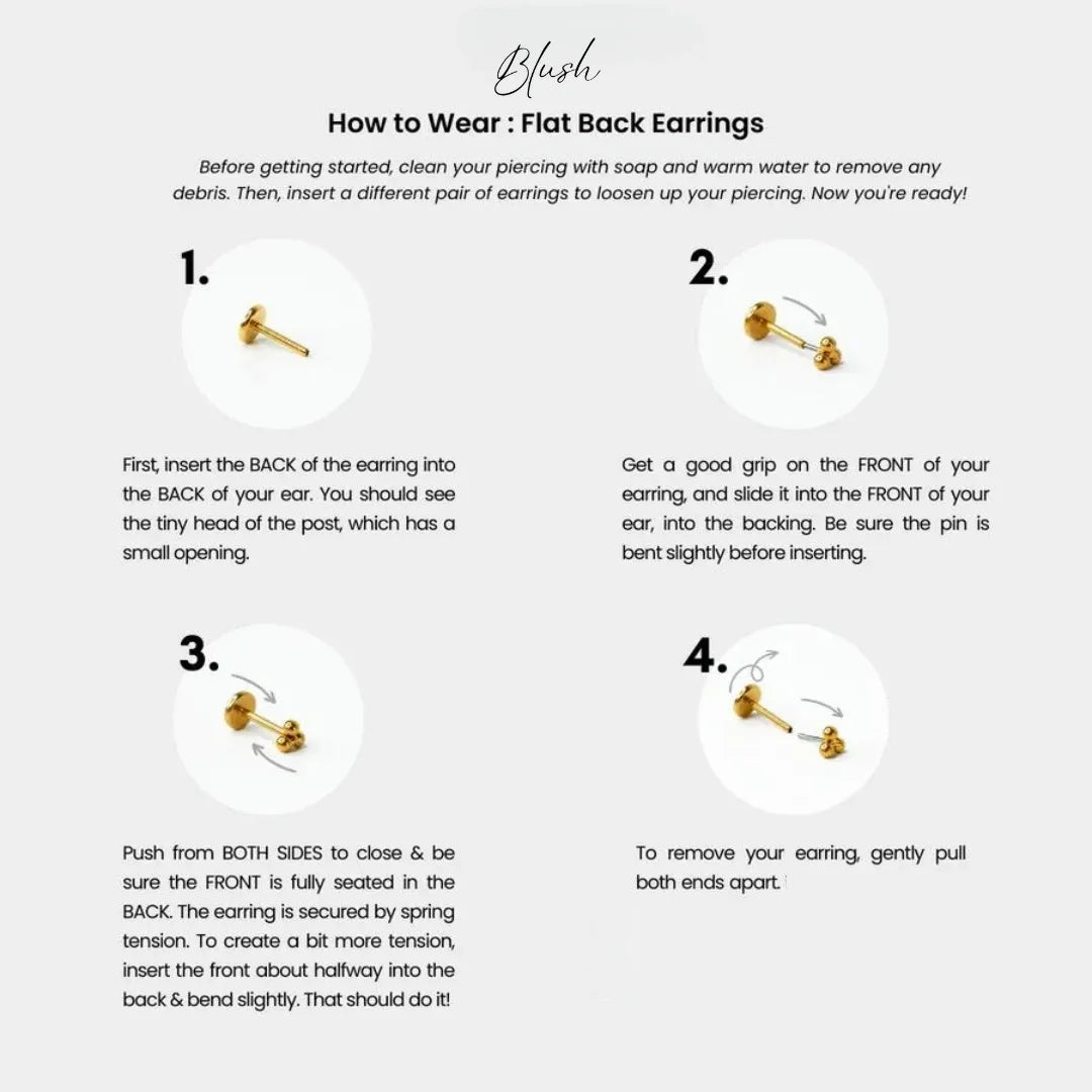 Marquise Flat Back Earrings