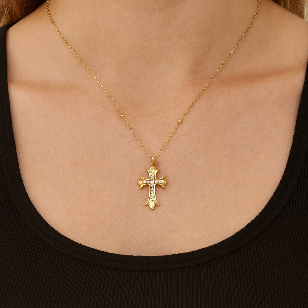 Gilded Cross Necklace