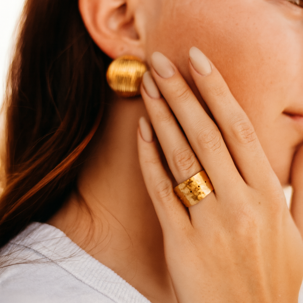 Sol Hammered Ring