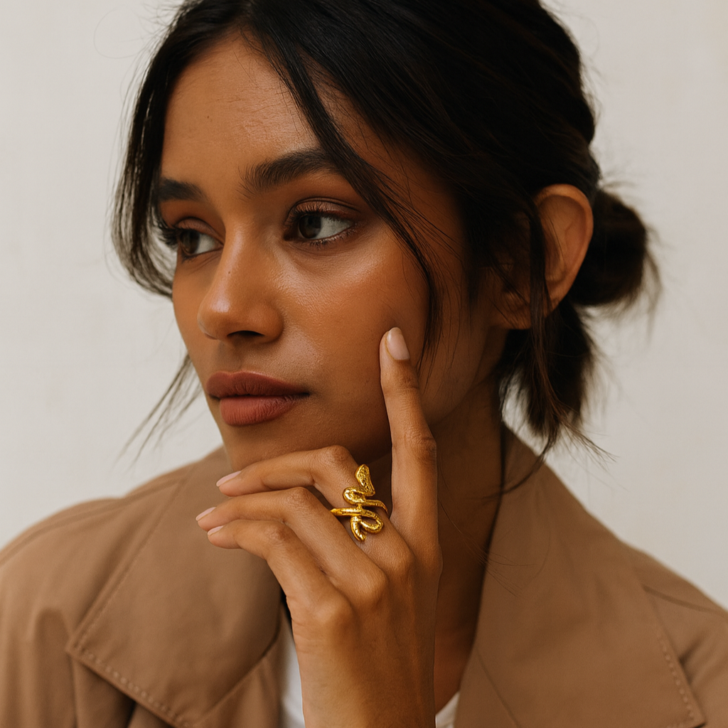 Snake gold ring