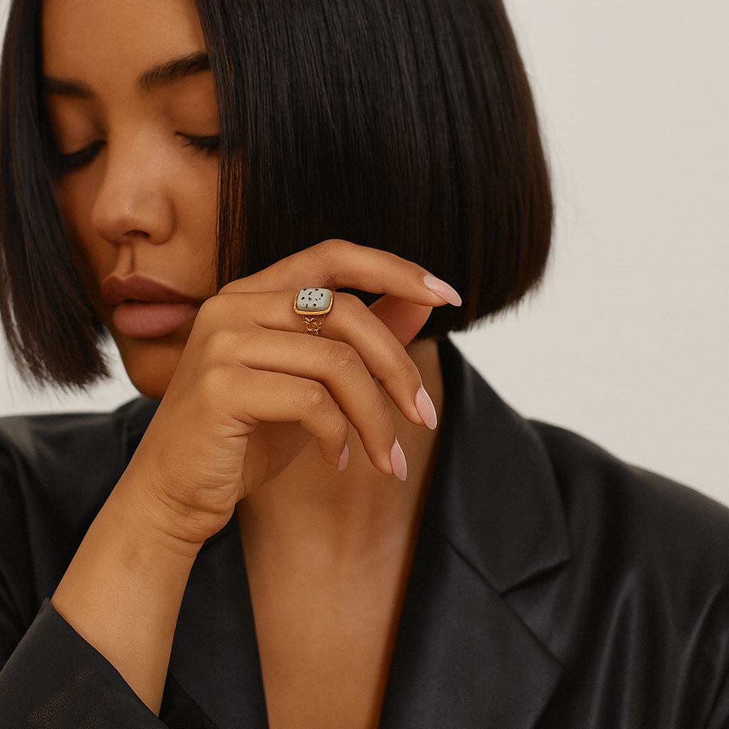 Leopard Spotted Gold Ring