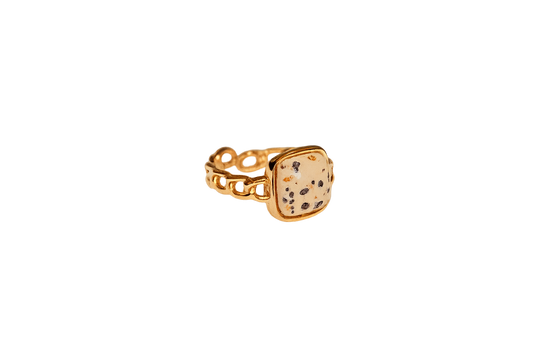 Leopard Spotted Gold Ring