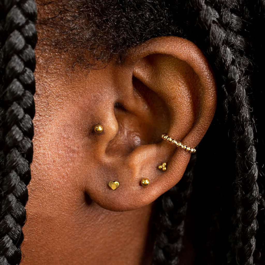 Tiny Trio Flat Back Earring