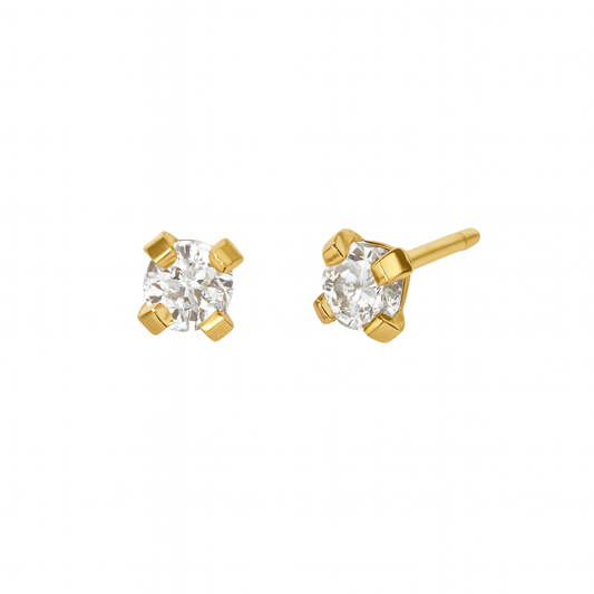 Solitaire Pronged Earrings