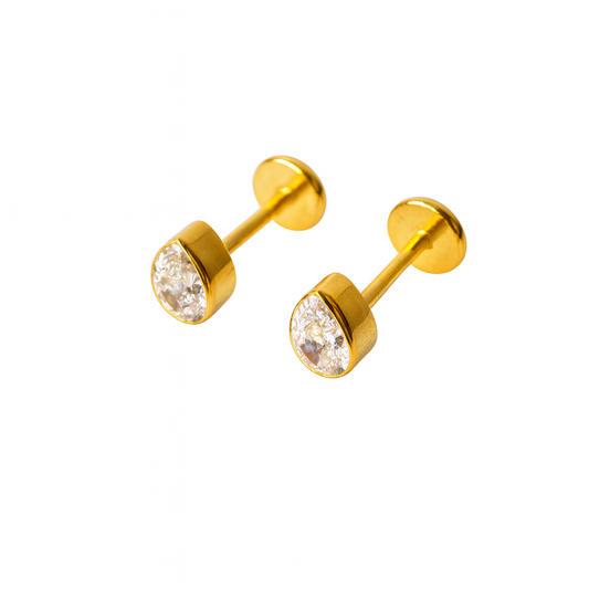 Teardrop Flat Back Earring