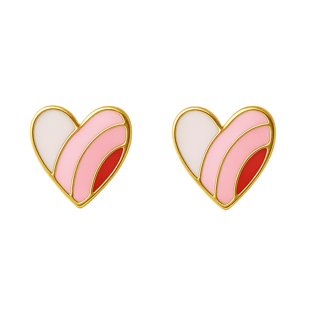 Rainbow Heart Flat Back