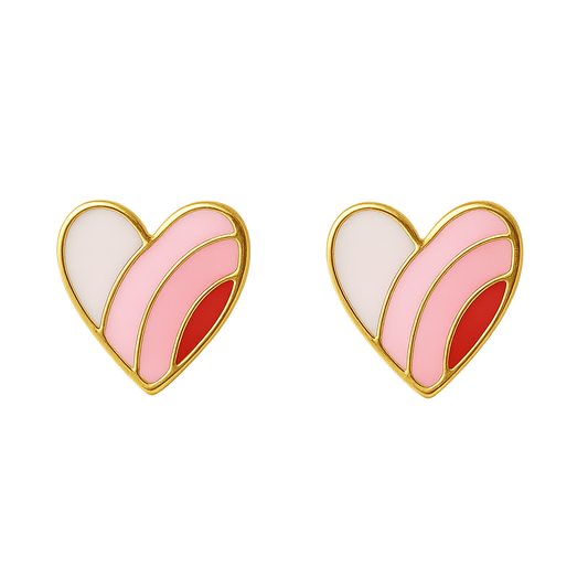 Rainbow Heart Flat Back