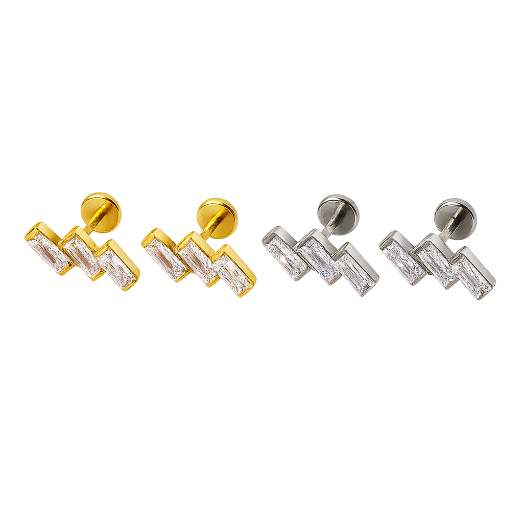 Slanted Trio Flat Backs