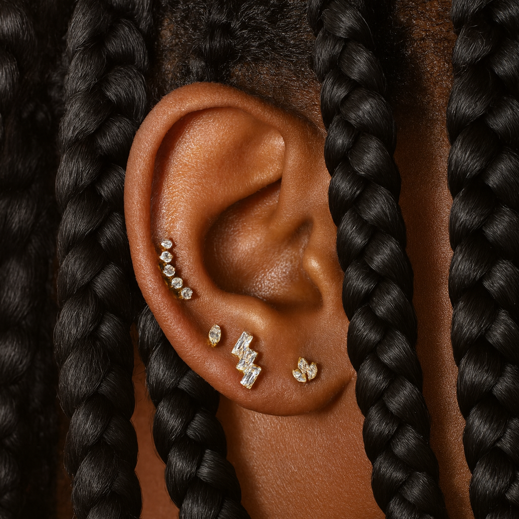 Slanted Trio Flat Backs