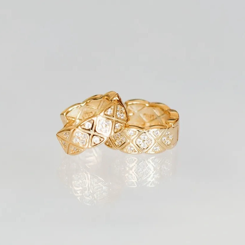 Checker Diamond Hoops