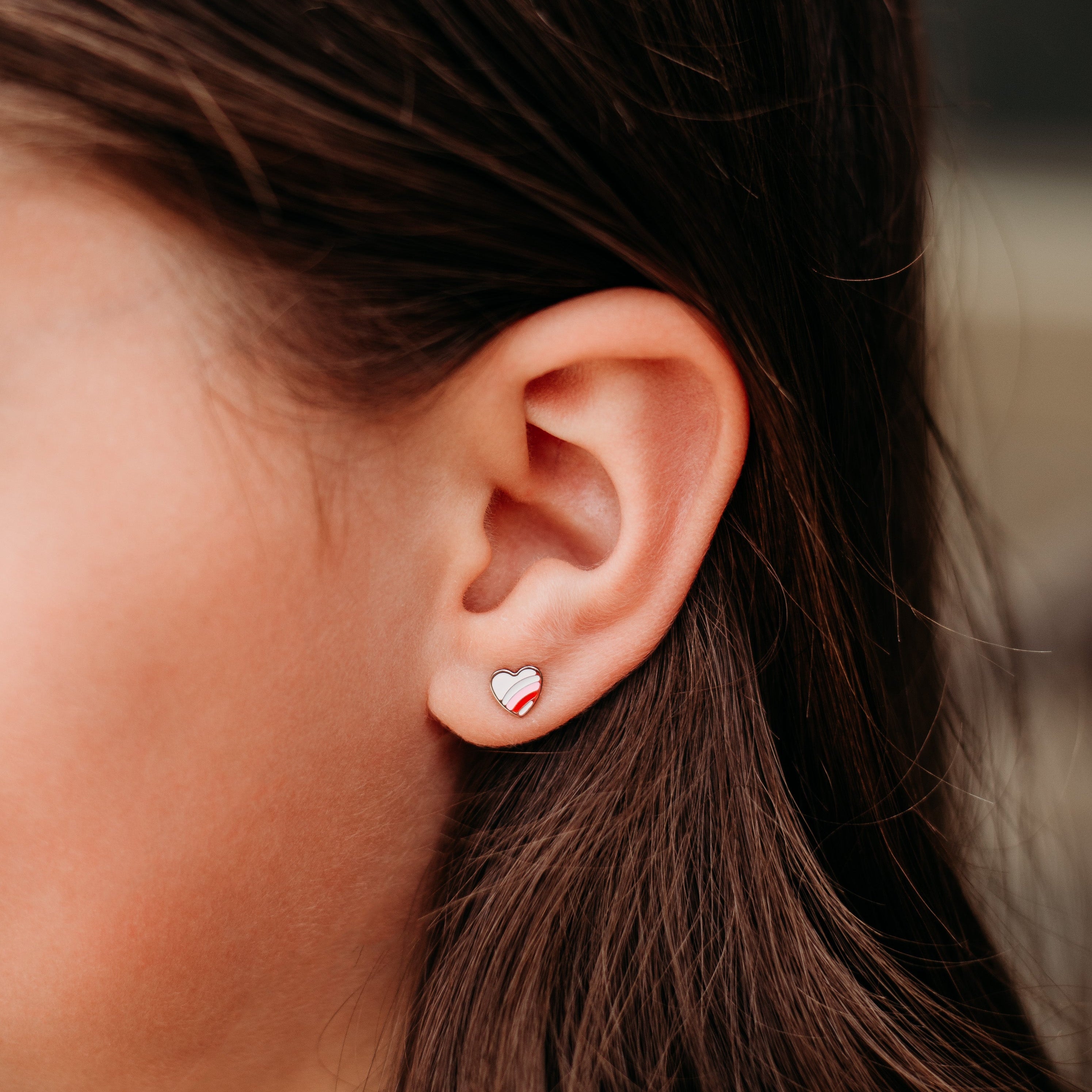 Rainbow Heart Flat Back