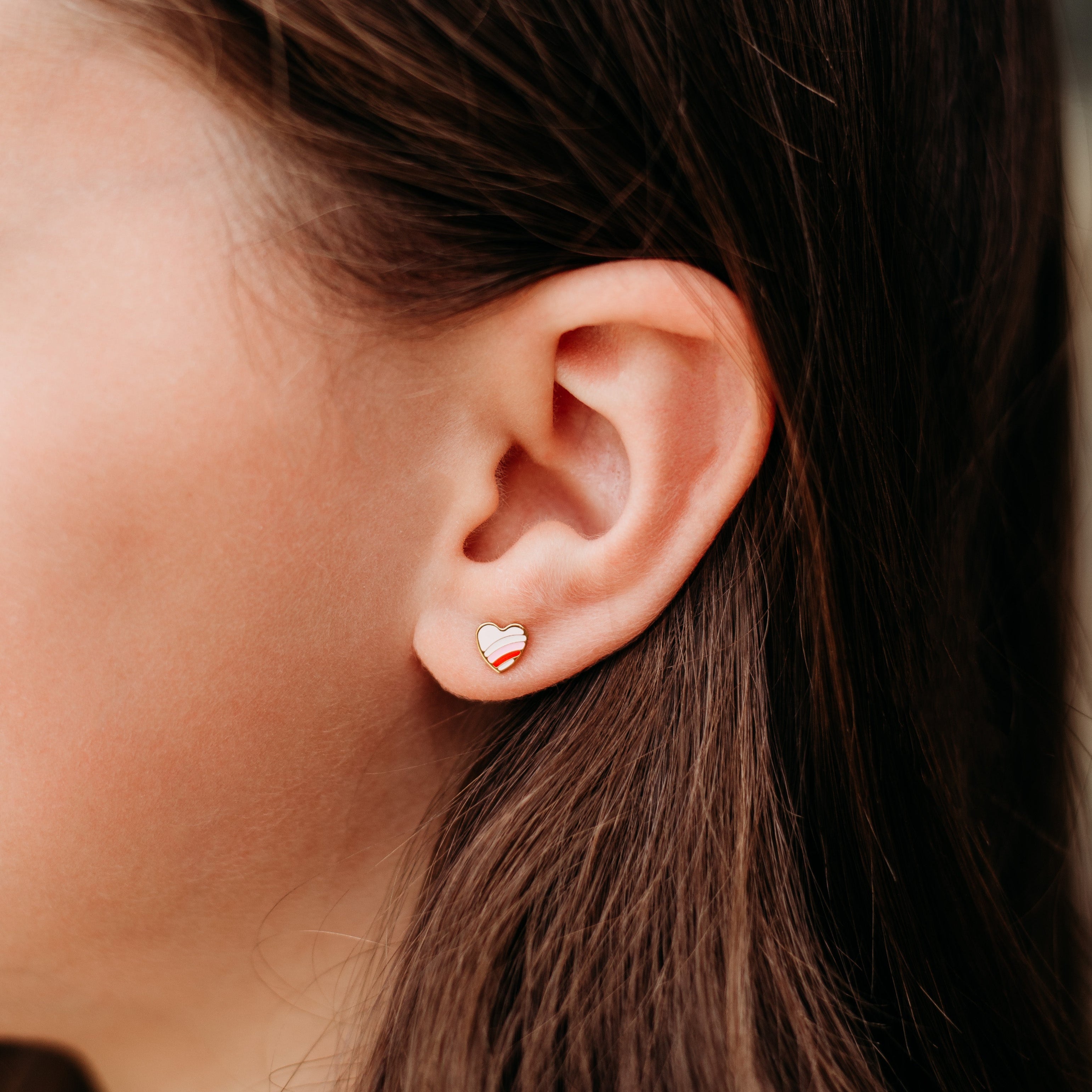 Rainbow Heart Flat Back