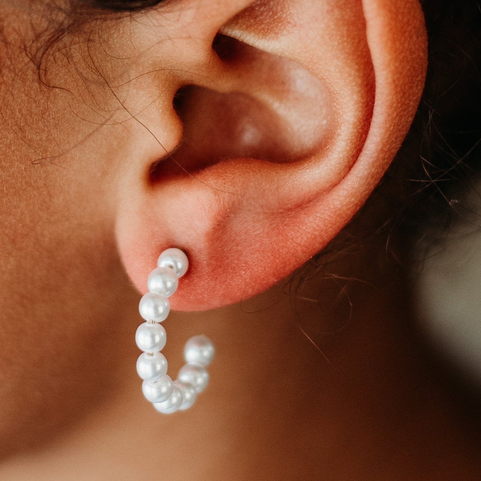 Pearl Hoops