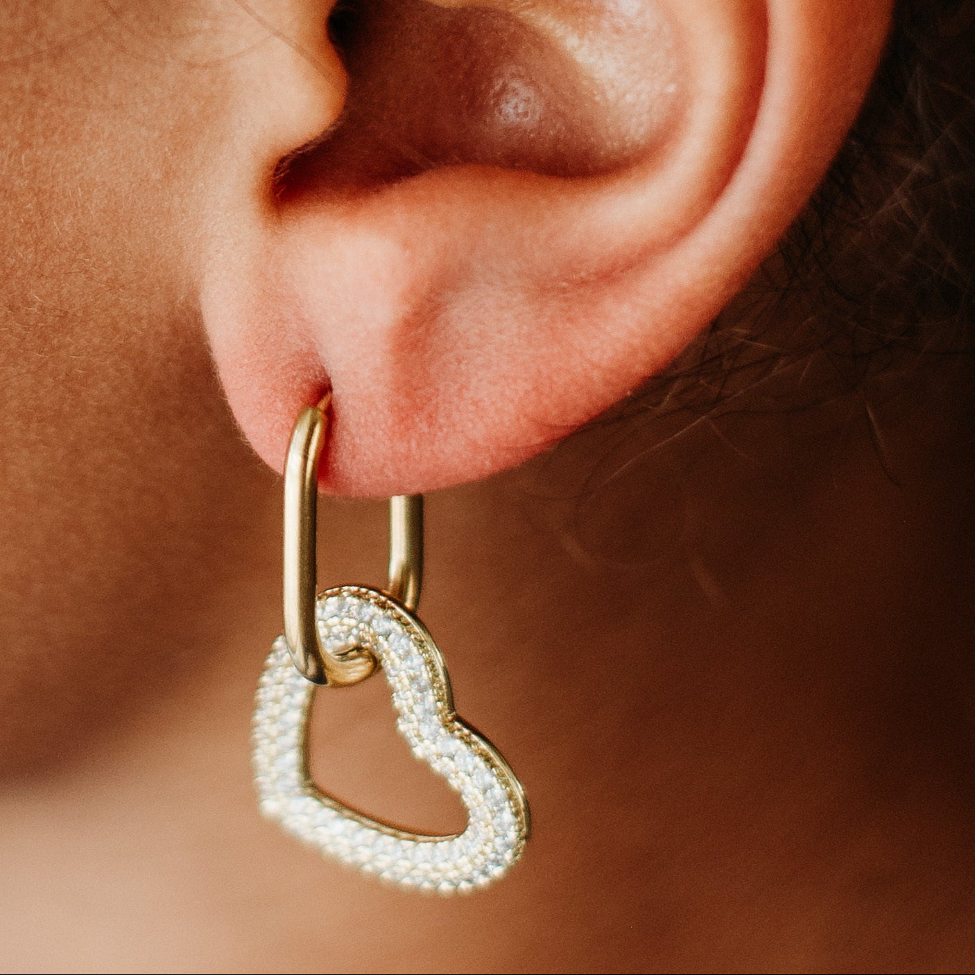 Pure Heart Dangle Earrings