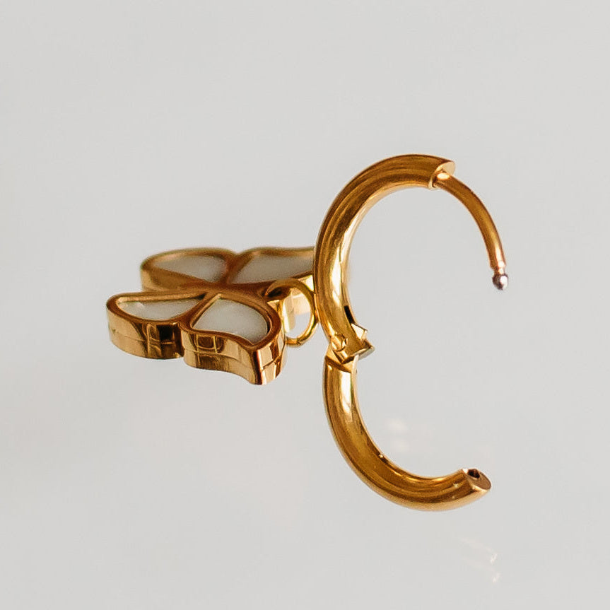 Pearled Butterfly Hoops