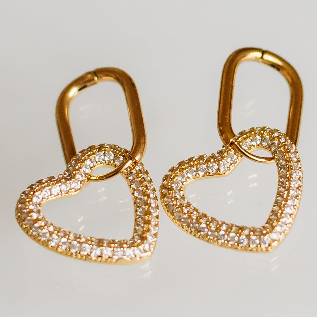 Pure Heart Dangle Earrings
