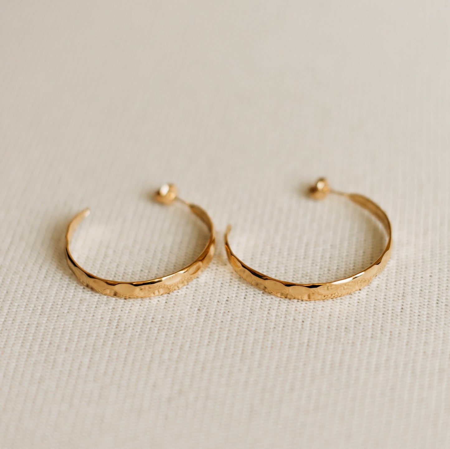 Golden Whisper Hoops