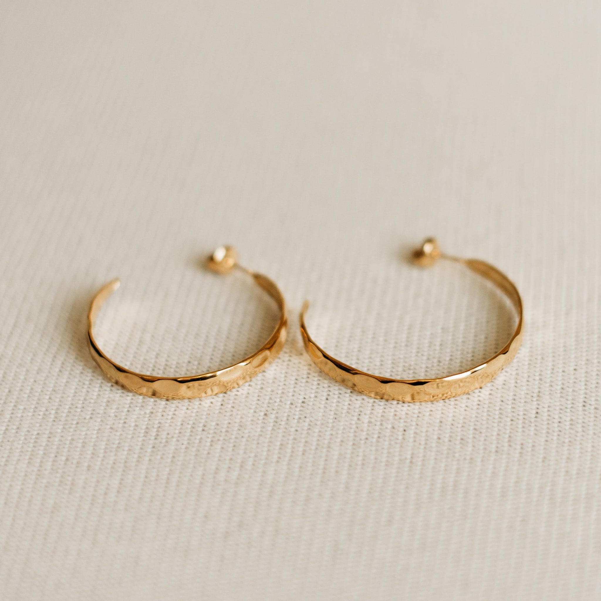Golden Whisper Hoops