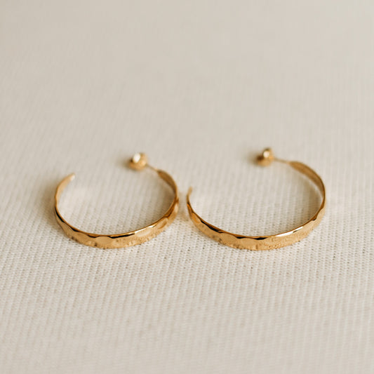 Golden Whisper Hoops