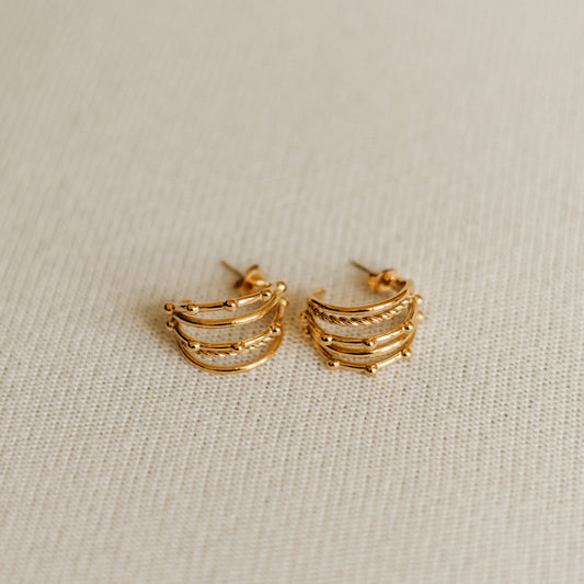 Golden Stack Hoops