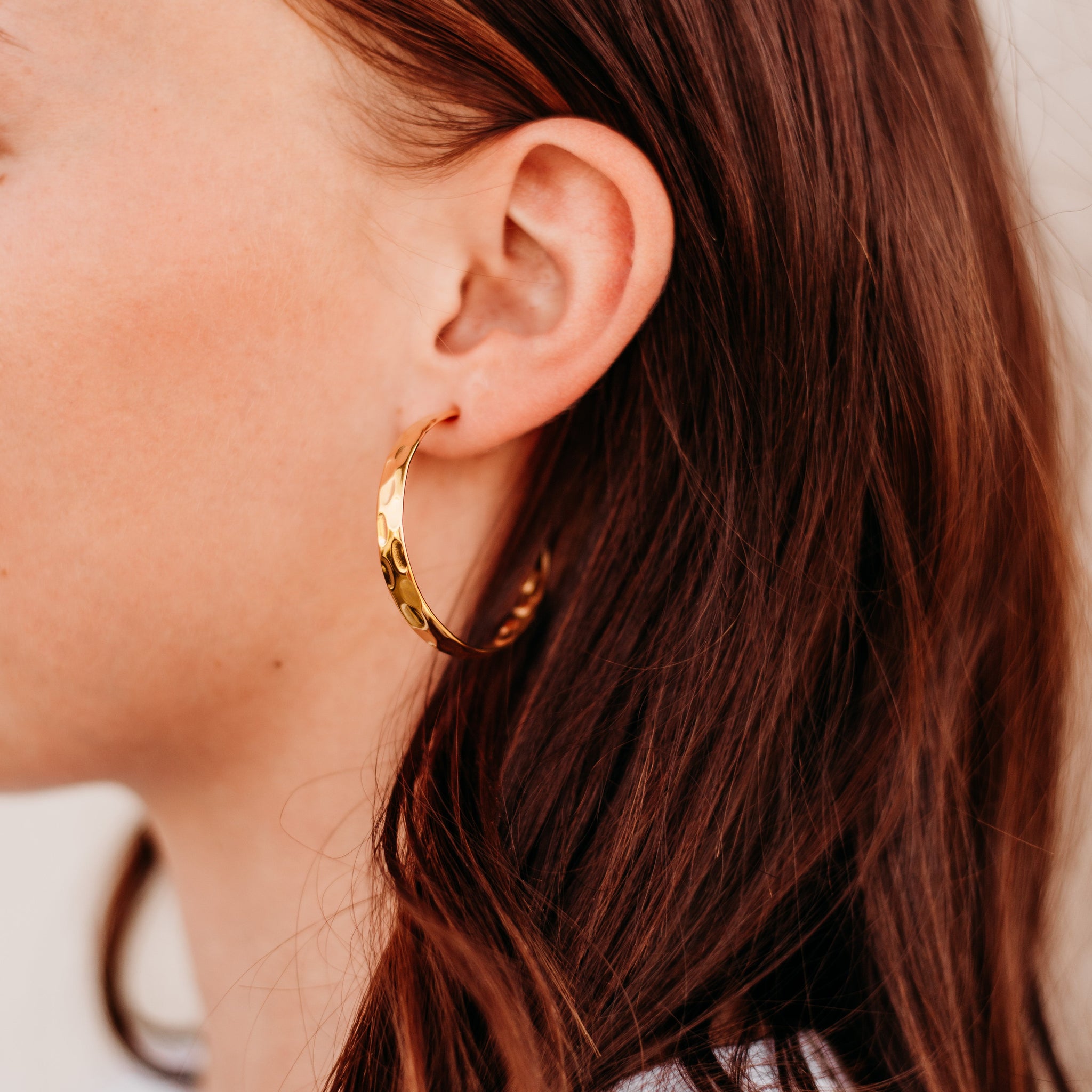 Golden Whisper Hoops