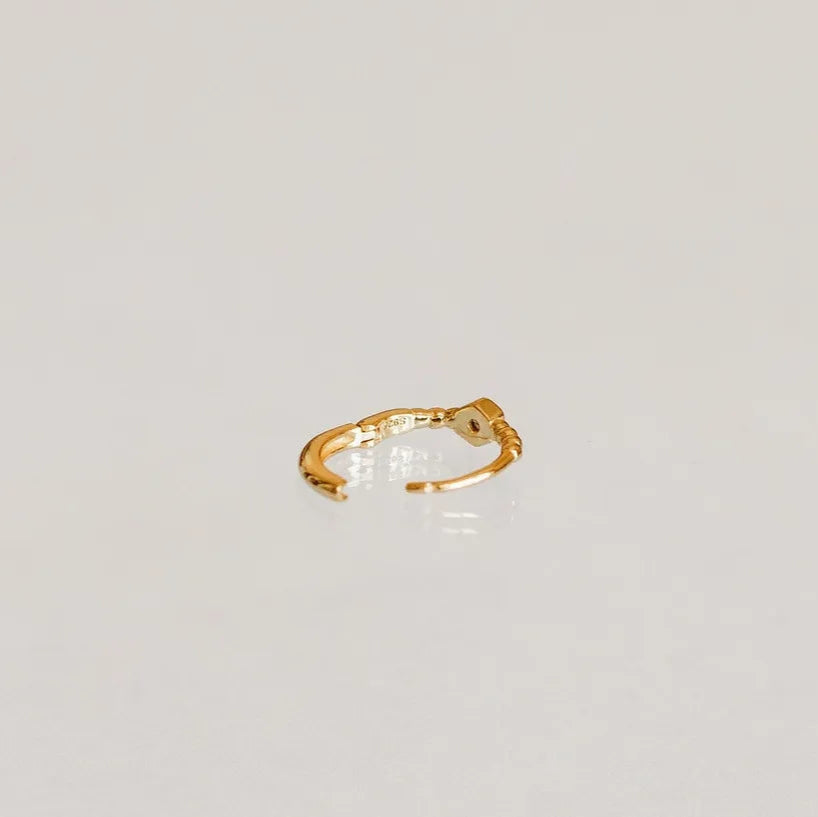 Dainty Diamond Hoops