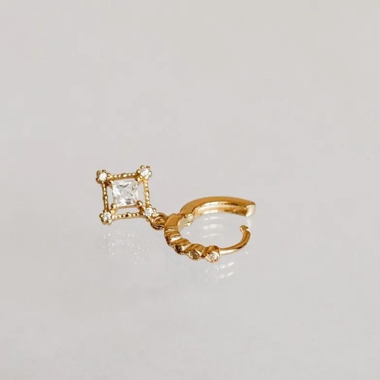 Diamond Triangle Hoops