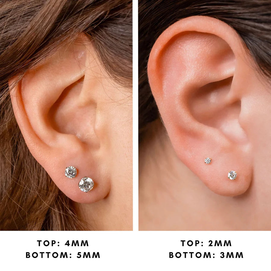 Solitaire Pronged Earrings