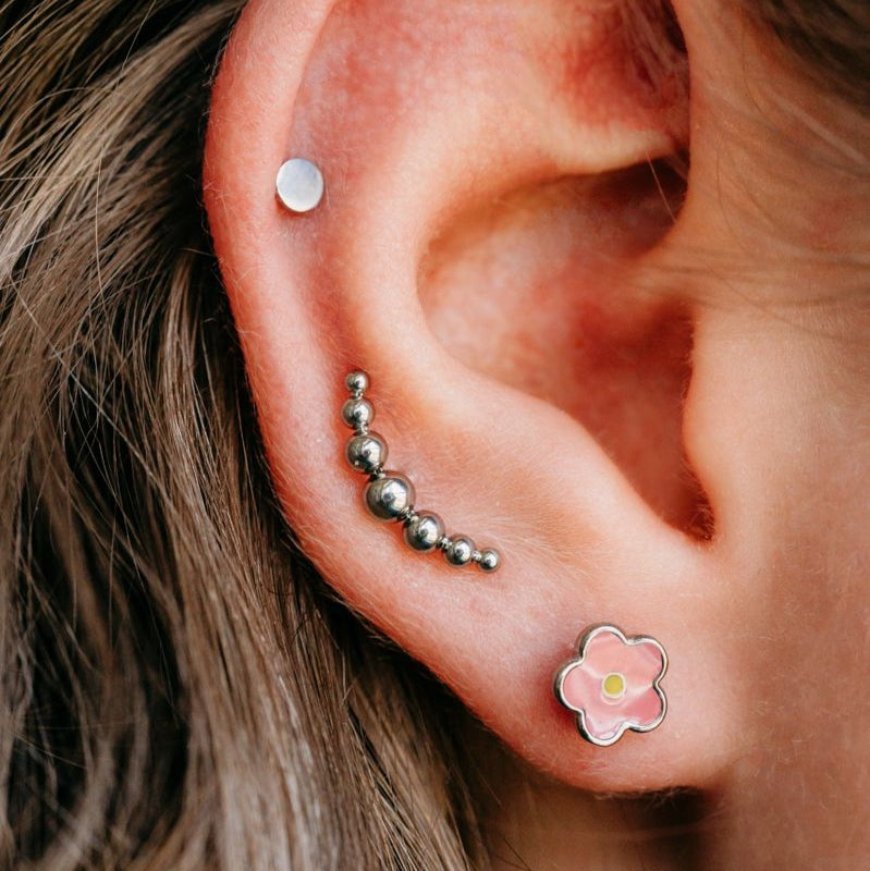 Lux Ball Flat Back Earring