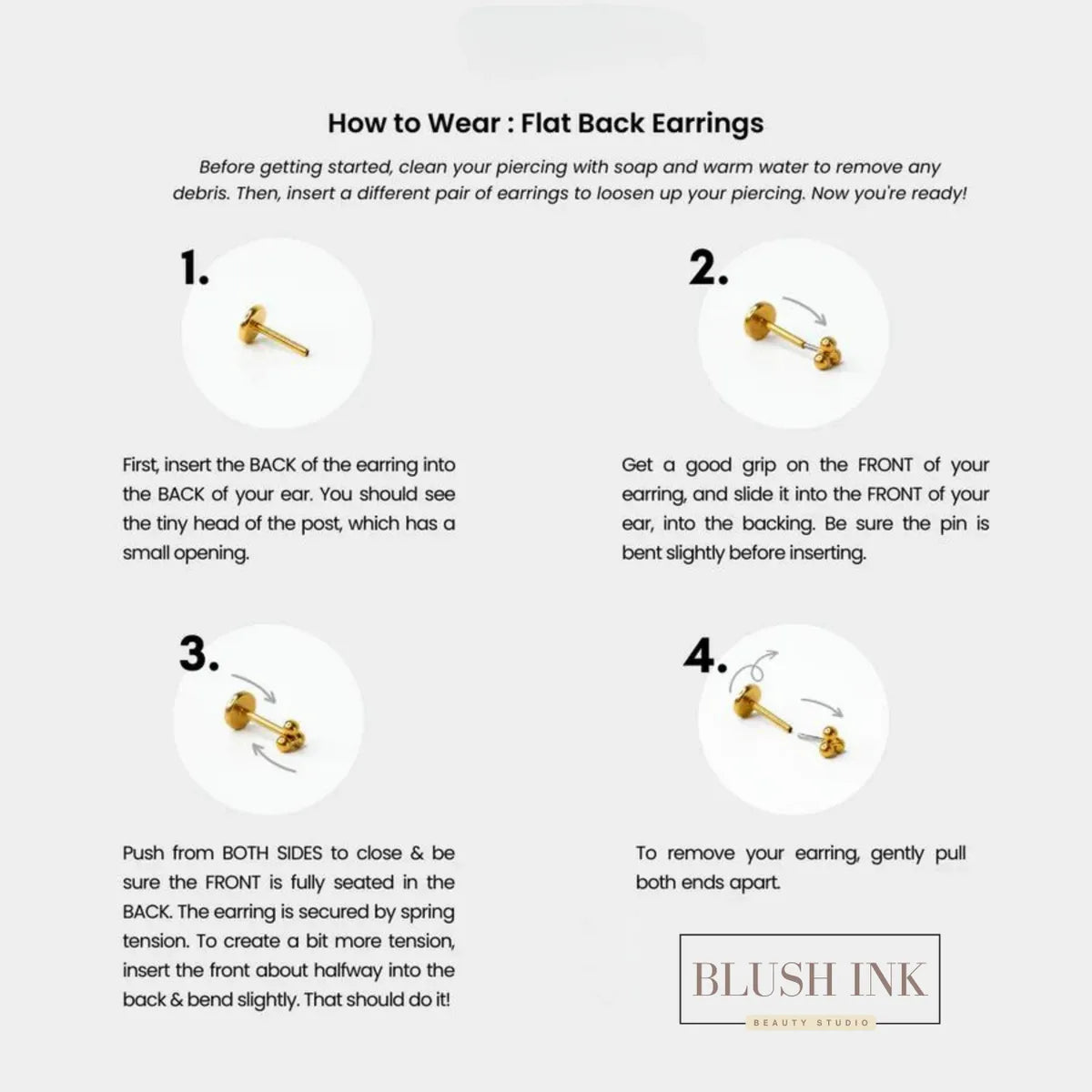 Lux Ball Flat Back Earring