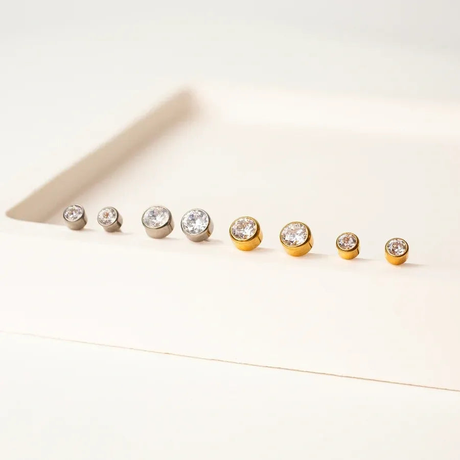 Round Bezel CZ Flat Backs