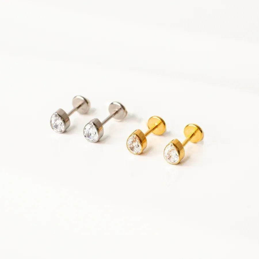 Teardrop Flat Back Earring