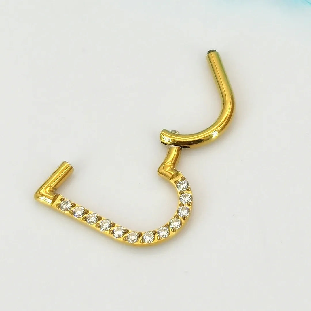 Titanium Heart Hoops