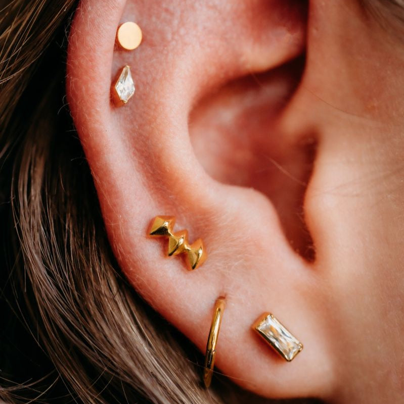 Trifecta Flat Back Earrings