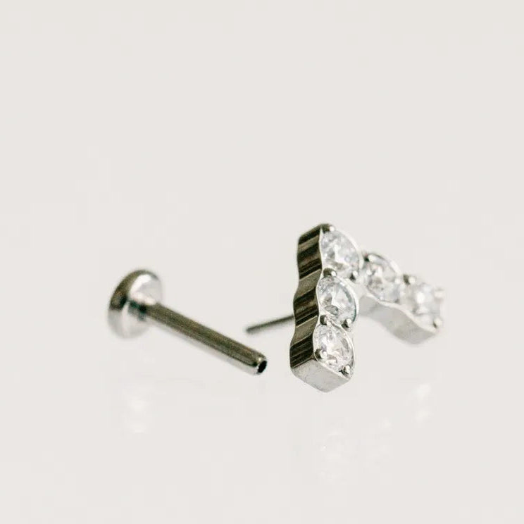 V CZ Diamond Flat Backs