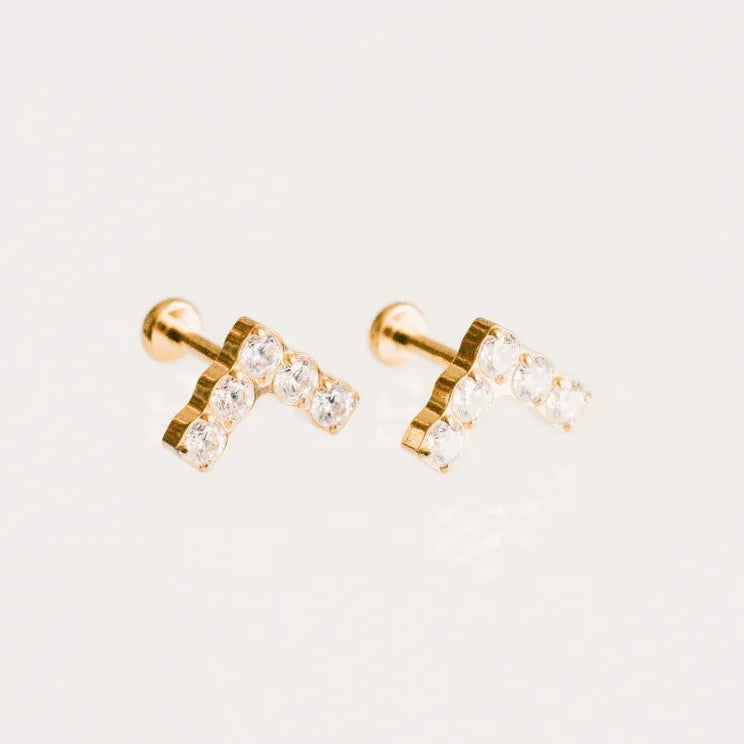 V CZ Diamond Flat Backs